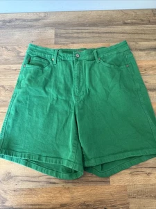 Judy Blue Kelly Green Jean Shorts 2XL 7” Inseam Stretch High Waist Garment Dye - Picture 1 of 11