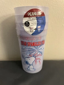Taza de plástico Peanuts Star con lentejuelas divertida cambio de color, 15 oz, paquete de 4 nueva - Imagen 1 de 13