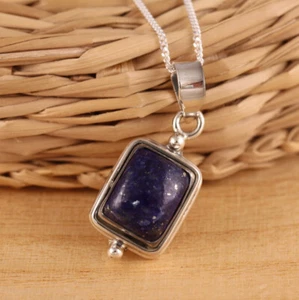 Fantastische Lapislazuli Edelstein 925 Sterling Silber Handgemacht Anhänger - Bild 1 von 6