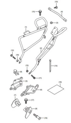 2018-2023 Genuíno Honda CB500X Pannier Stays 08L74-MKP-J80ZA - Imagem 1 de 3