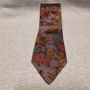 Corbata dorada MBP Rajah 100 % seda multicolor patrón de frutas y verduras 3,5x57 - Imagen 1 de 5