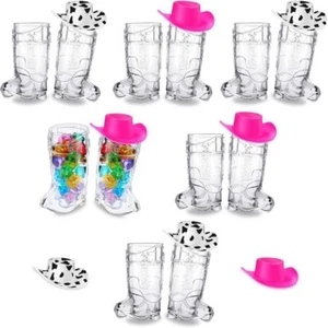 Mini Cowboy Boot Shot Glass Cups Cowboy Hat Cowboy Boot Glasses Miniature US - Picture 1 of 18