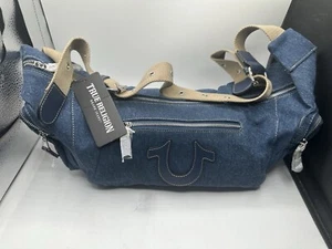 True Religion Boho Bandolera Mujer Cartera AZUL DENIM Hombro - Imagen 1 de 3