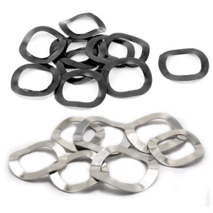 50X Spring Wave Washer M4 - M40 Stainless Steel Black Carbon Steel Lock Spacer - Imagen 1 de 13