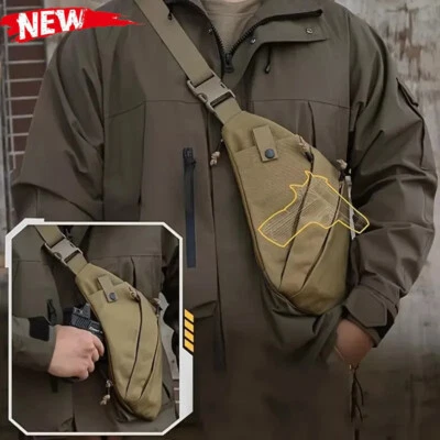 Tactical Shoulder Sling Pistol Pouch Chest Pack Bag Concealed Carry Gun Holster - Image 1 of 4