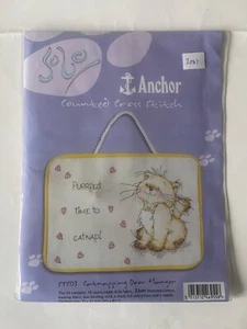 Anchor Cross Stitch Catnapping Door Hanger - Picture 1 of 3