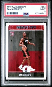 2017 Panini Hoops - #264 Bam Adebayo Rookie RC - Miami Heat - Graded PSA 9 Mint - Picture 1 of 2