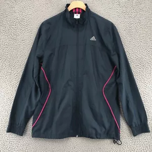 Adidas Jacket Womens Medium Navy Mesh Lined Full Zip Activewear Track Outdoor - Picture 1 of 11