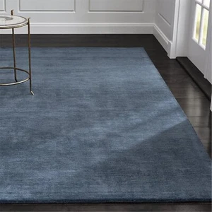 Customise Order Rugs Baxter Blue Hand Tufted Soft Woolen Premium Quality Carpet - Picture 1 of 10