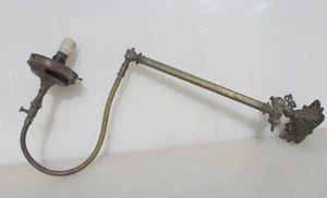 Victorian Brass Gas Wall Light Sconce Lamp Antique Old Rococo Adjustable 20"D - Picture 1 of 17