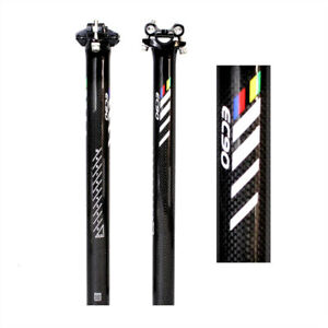 EC90 Carbon Fiber Seat Post MTB BMX Bike Road Seatpost 350/400*27.2/30.8/31.6mm