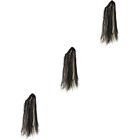 3 Count Ponytail Wigs for Women Claw Clip Curls