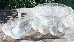 Punch Service / Obstsalat 15 Teile aus Glas Vintage - Bild 1 von 14