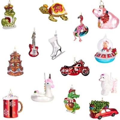 BRUBAKER Glas Weihnachtskugeln Mundgeblasen Christbaumkugeln Handbemalt Lustig - Bild 1 von 2