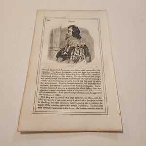 Porträt König Karl I. England um 1853 Kupferstich (353) - Bild 1 von 2