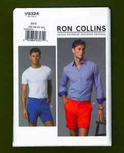 Men's Designer Shorts Sewing Pattern by Ron Collins (Sizes 36-44) Vogue 9324 - Picture 1 of 7