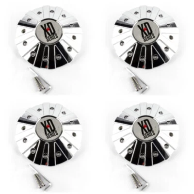 Set 4 KMC XD Series Monster XD778 All Sizes Chrome Wheel Center Caps 846L215 - Image 1 of 3