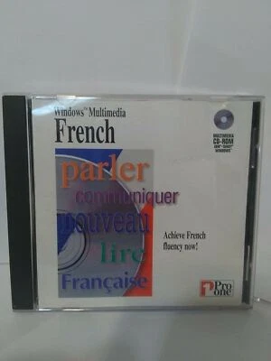 PRO ONE MULTIMEDIA WINDOWS LEARN FRENCH CD ROM REAL Speech Education For Sale - Image 1 of 3