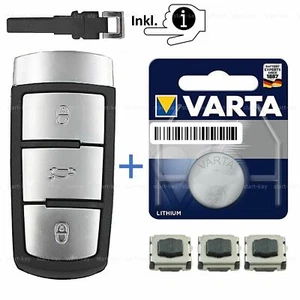 Alloggiamento di ricambio chiave radio intelligente auto 3 tasti per VW Passat CC 3C 3C2 repair - Foto 1 di 6