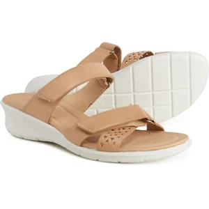 Ecco Felicia Wedge Sandals Womens Size 42 Khaki - Picture 1 of 7