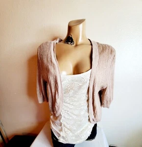 Michael Kors Womens Tan Open Front Cardigan Size P/S - Picture 1 of 4