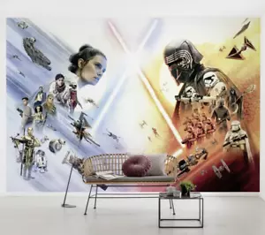 Star Wars Fototapete EP9 Teenager Schlafzimmer große Fototapete GRATIS selbstklebend Puder - Bild 1 von 6