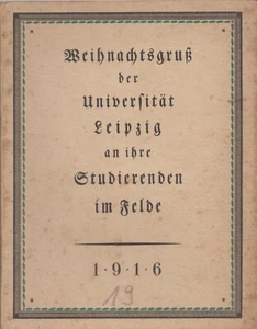 Auguri di Natale dell'Università di Lipsia ai suoi studenti nel campo 1916 - Foto 1 di 1