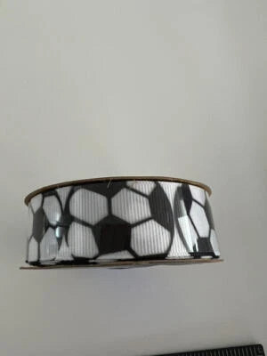 OFFRAY Grosgrain 7/8" Ribbon Soccer 3 Yard Spool New - Image 1 of 2