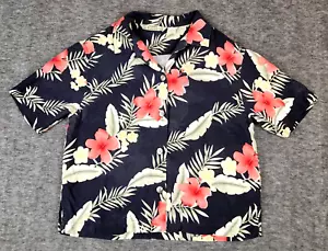 Camisa de Crucero Tommy Bahama Top Mujer XS Negra Seda Hawaiana Resort De Colección - Imagen 1 de 21