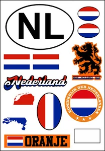 Olanda 11x Adesivo Carta Targa Estero Bandiera Auto Moto Auto Cartolina - Foto 1 di 6