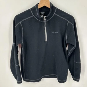 Marmot 1/4 Zip Fleece Boys Size XL Black Long Sleeve Pullover Kids Youth - Picture 1 of 3