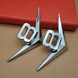 2 Piezas Metal Cromo Plata Motor V8 Vintage Auto Insignia Emblema Trasero Baúl Adhesivo - Imagen 1 de 5