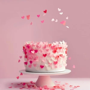 Wafer Decoration Sprinkles 9 G Small Hearts Valentine - Edible Cake Decorations - Picture 1 of 12