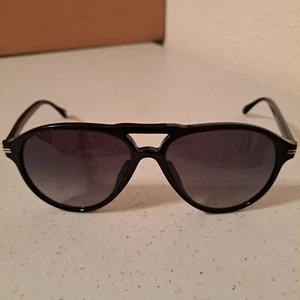 Dunhill Sunglasses SDH048 Black Aviator Frames Made in Italy Purple Lens i-23 - Picture 1 of 8