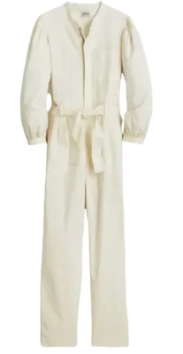 MONO CHINO MANGA ABULLONADA MARFIL J.CREW MONO UNA PIEZA BA955 TALLA 2P 2 PETITE Foto 1 de 4