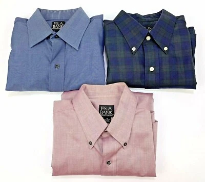 Jos A Bank Men’s 3 Traveler Collection Patterned Button Up Shirts Sz M - Image 1 of 4