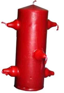 Candle 7 Wicks Red Echo A Hand For Remove The Witchcraft More Strong - Bild 1 von 1