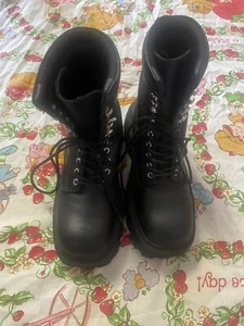 Ladies Forever 21 Black Fall Winter Tie Up Angus McLaren H2o Style Boots. Size 6 - Picture 1 of 24
