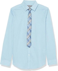 Van Heusen Boys Long Sleeve Dress Shirt & Tie Set Size XS (4–5) Light Blue NEW - Picture 1 of 2
