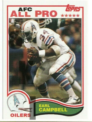 1982 STCC #36 Earl Campbell HOF Hall of Fame Topps Houston Oilers - Image 1 of 2