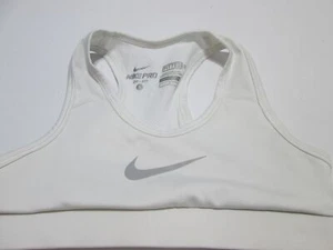 Nike Youth Girls Sport Top Size S White Wireless Unlined Racerback Pullover Logo - Picture 1 of 6