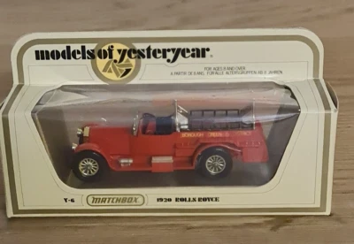 Matchbox Models of Yesteryear Y-6, 1920 Rolls Royce Fire Engine Boxed - Image 1 of 4