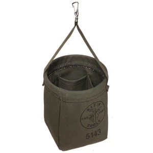 Klein Tools Model 5143 Tapered Bottom Tool Bag, 6.5 in. , Canvas, Green - Picture 1 of 7