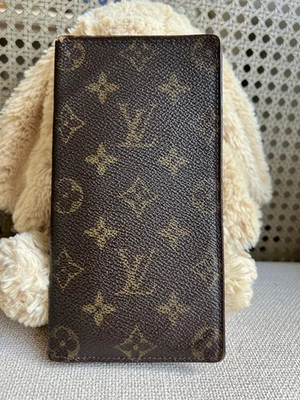 Cartera Louis Vuitton Marrón LV Monograma Largo Brazza Doble Plegable Foto 1 de 4