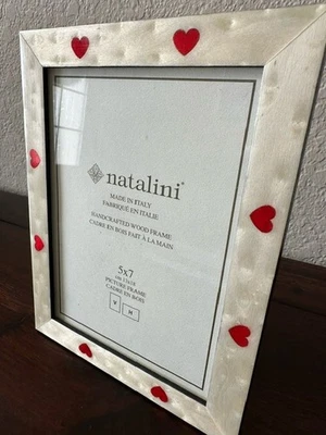 5x7 NATALINI PHOTO/PICTURE FRAME RED HEARTS - Image 1 of 4