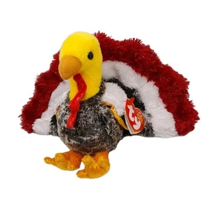TY Beanie Baby - TURK-e the Turkey Plüsch (Internet Exclusive) (5 Zoll) - Neu mit Etikett - Bild 1 von 11