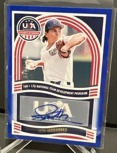 2024 Panini Stars & Stripes Seth Hernandez RC Blu Auto /100 - Foto 1 di 4