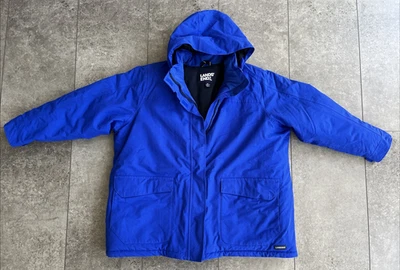 Chaqueta Lands End Azul Squall 2X (20W-22W) Impermeable Aislante Capucha Usada en Excelente Condición! Foto 1 de 4