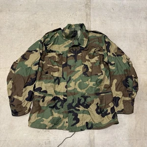 U.S. Army M-65 Field Jacket Woodland Camo Cold Weather Coat Medium Regular - Picture 1 of 5