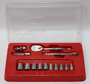 Snap On PAKLD138 14pc Set Ratchet And Sockets 1/4” Drive SAE - New, READ! - Picture 1 of 14